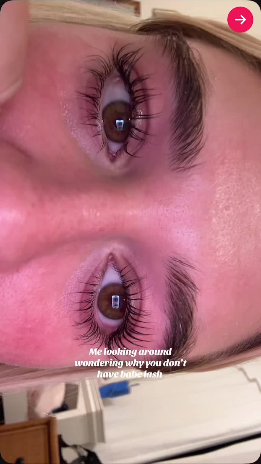 TikTok post by @maddie.eppe for Babe Original. Caption reads: I thank @Babe Original for these lashes 😇😍....