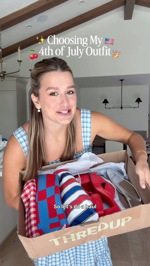 Instagram post by @victoriagarrickbrowne for ThredUp. Caption reads: [...] my favorite…😍 I truly love shopping at....