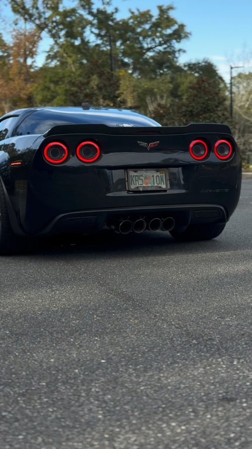 Instagram post by @1tuffvette for Blackline Car Care. Caption reads: Merry Christmas Everyone! 🎄

New valved exhaust....