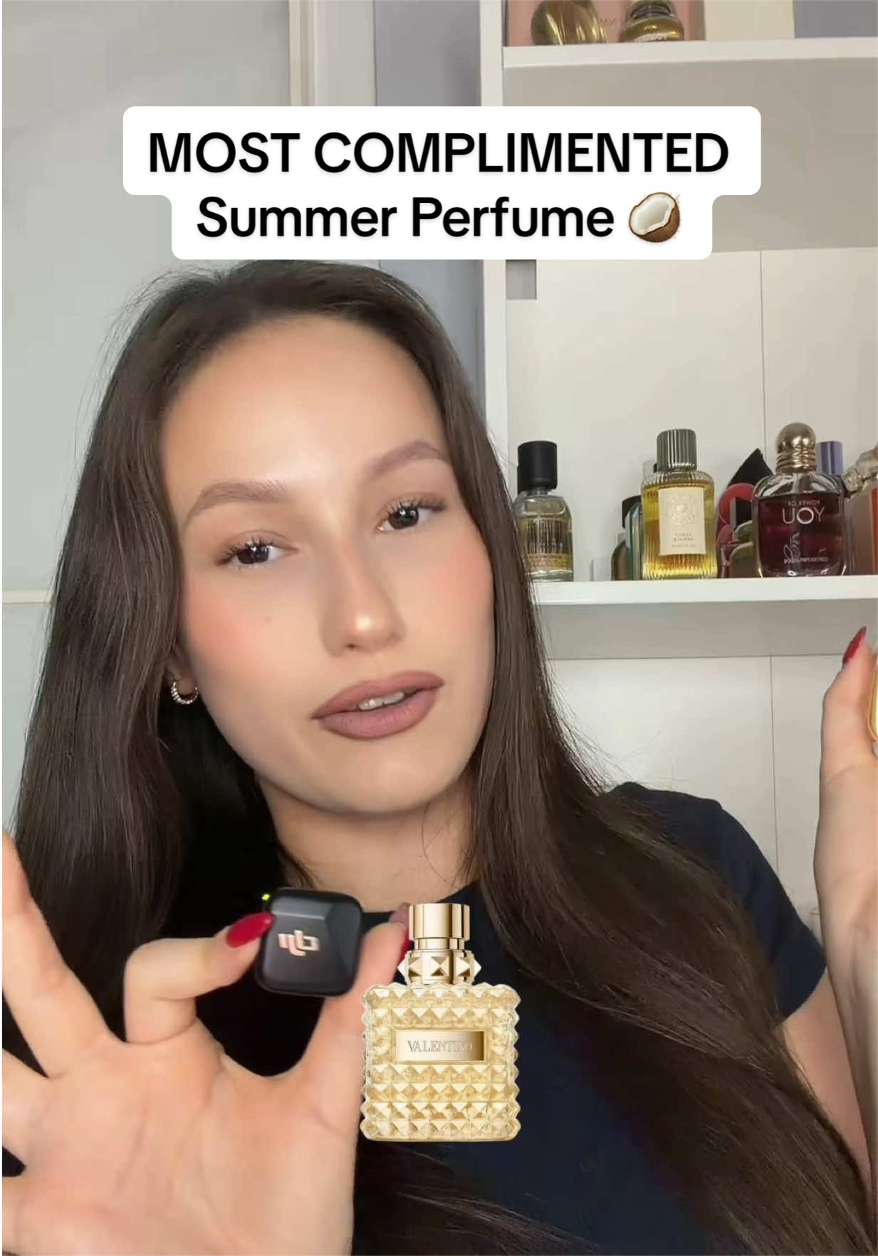 TikTok post by @anasfragranceoutlet for Afnan Perfumes. Caption reads: [...] affordable summer perfume 🥥 @Afnan Perfumes....