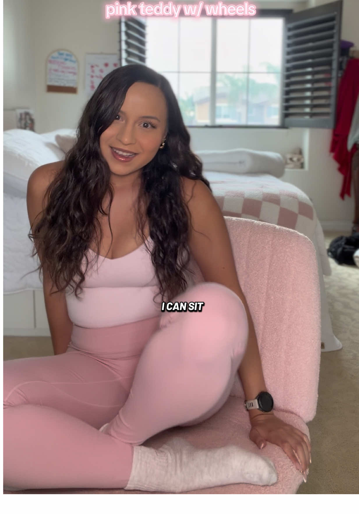 TikTok post by @kimmmmmmmmma for Sweet Furniture Plus. Caption reads: the perfect chair does exist 🤭 @Sweet Furniture....
