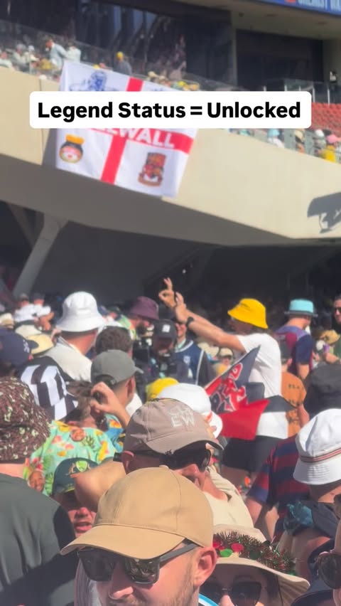 Instagram post by @jake.jeakings for Kayo Sports. Caption reads: BRAVEST AUSTRALIAN FAN EVER ? 

Thoughts....