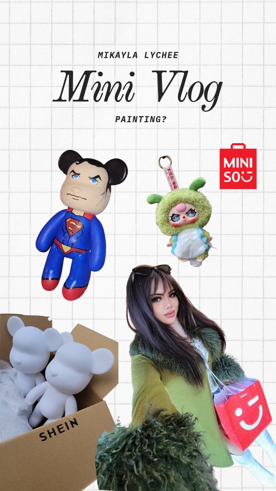 Instagram post by @mikaalychee for MINISO USA. Caption reads: ●𝙈𝙞𝙣𝙞 𝙑𝙡𝙤𝙜 𝙏𝙤𝙙𝙖𝙮:....