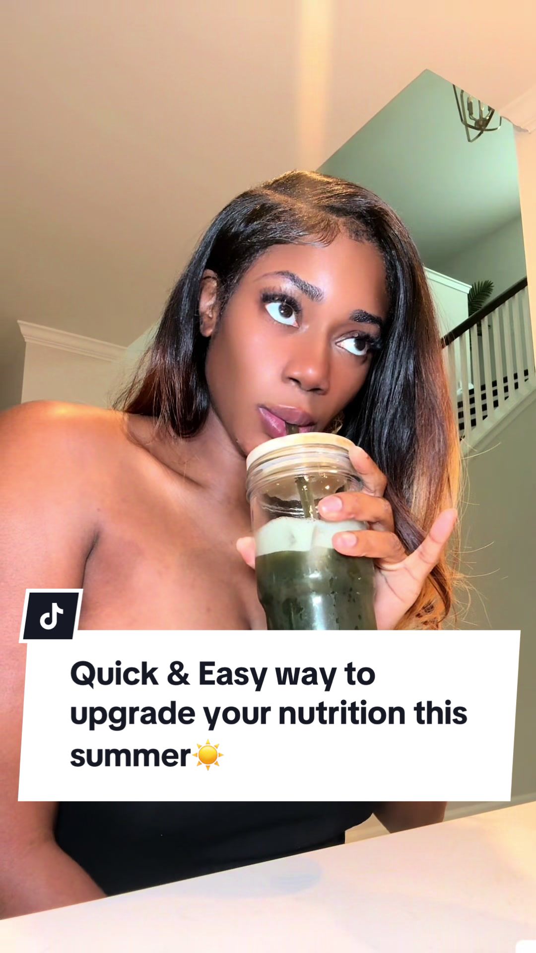 TikTok post by @shardepriscilla for Amazing Grass. Caption reads: I’ve been loving these @Amazing Grass Sweet Greens....