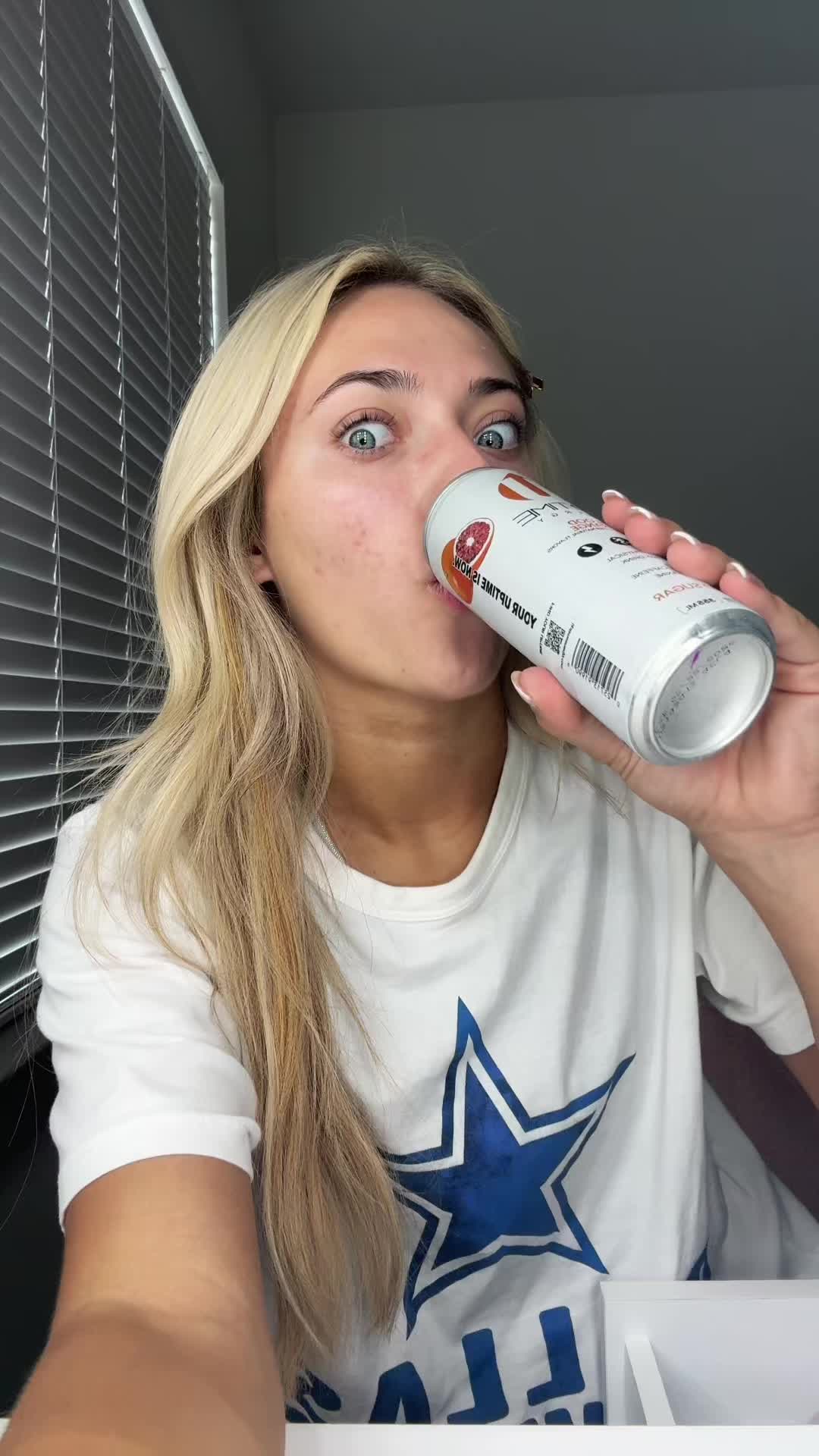 TikTok post by @darahhaidett for UPTIME Energy. Caption reads: [...] I’d win gold🥇 @ONE SIZE BEAUTY @Uptime....