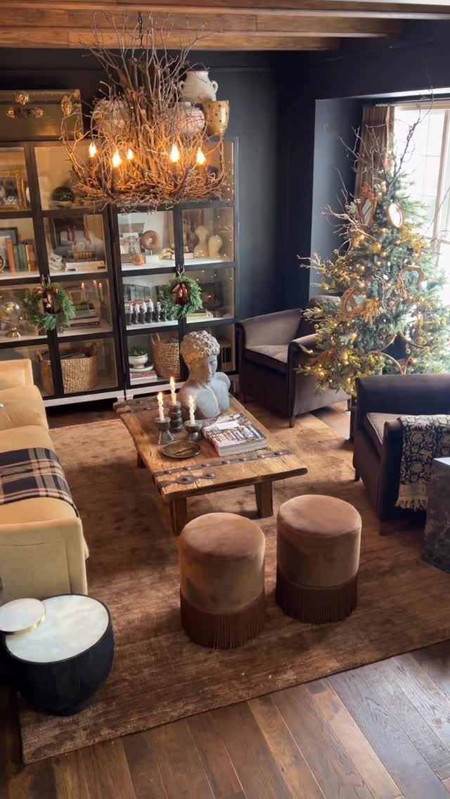 Instagram post by @haneens_haven for House Beautiful. Caption reads: This room is currently stuffed with too much....