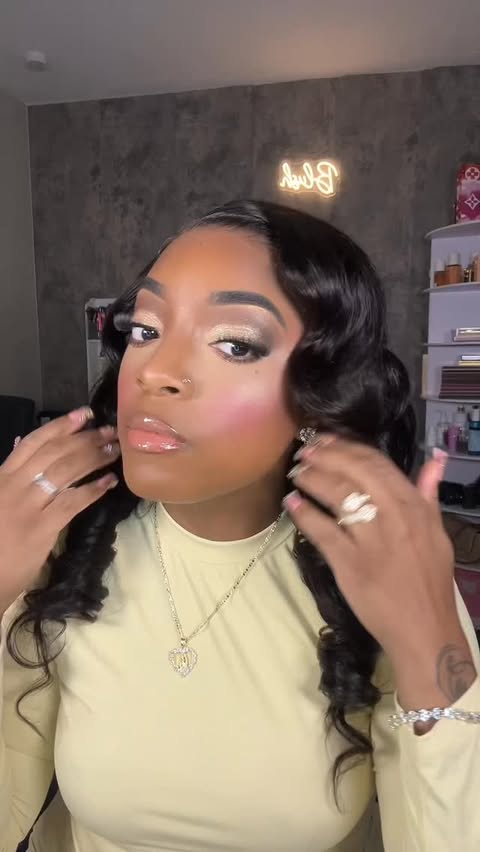 Instagram post by @blushsvault for Pizazz Hair. Caption reads: Low effort installs are the best fr!....