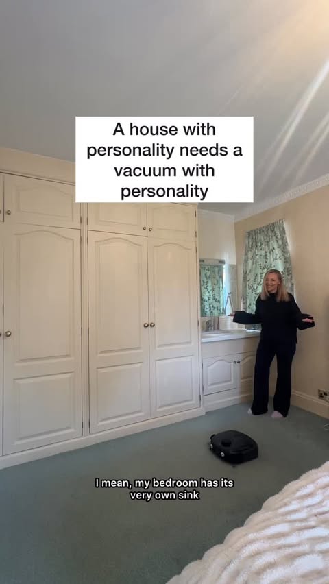 Instagram post by @arrowsmithshome__ for Eufy. Caption reads: Ad. Adding some sparkle to Vera the vac

The most....