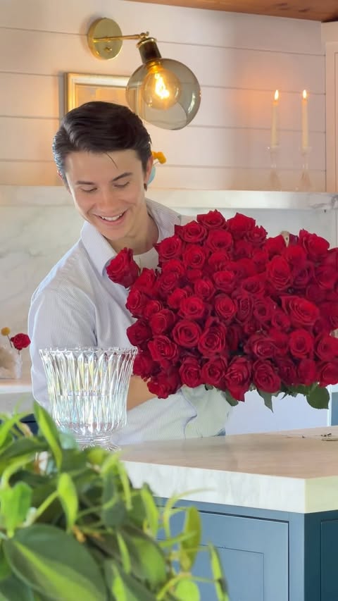 Instagram post by @ssebastian.naranjoo for Whole Foods Market. Caption reads: When I saw these gorgeous red roses at the market,....