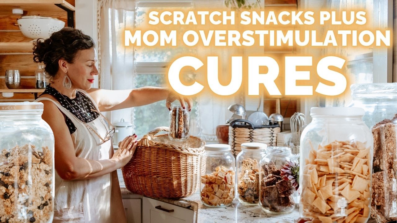 YouTube post by @mountainmamashome for MaryRuth Organics. Caption reads: Mom of 6 Shares MOM Overstimulation Tips.
