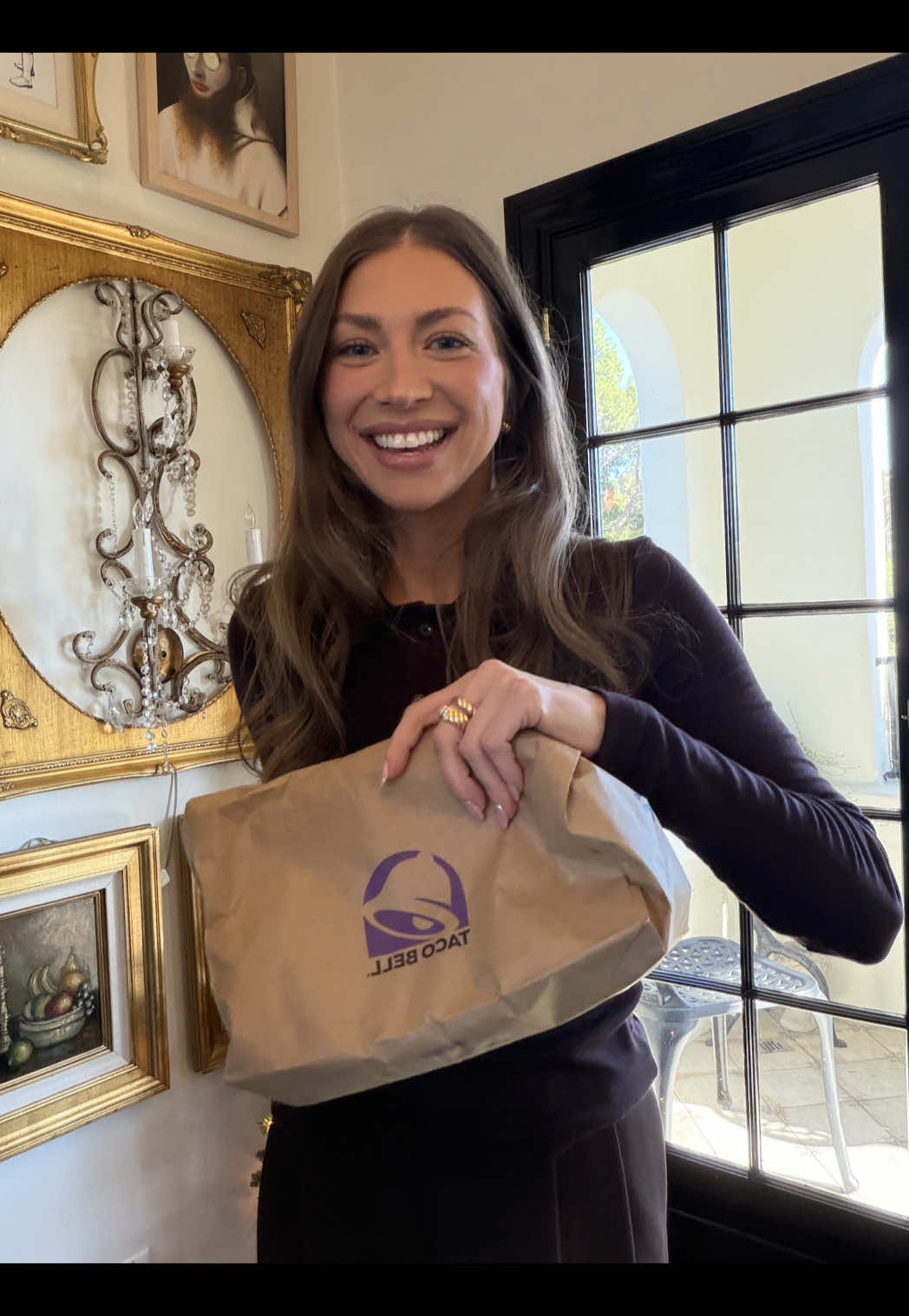 TikTok post by @stassischroeder for Taco Bell. Caption reads: If @tacobell puts VOLCANO on it, I’m ordering it.....