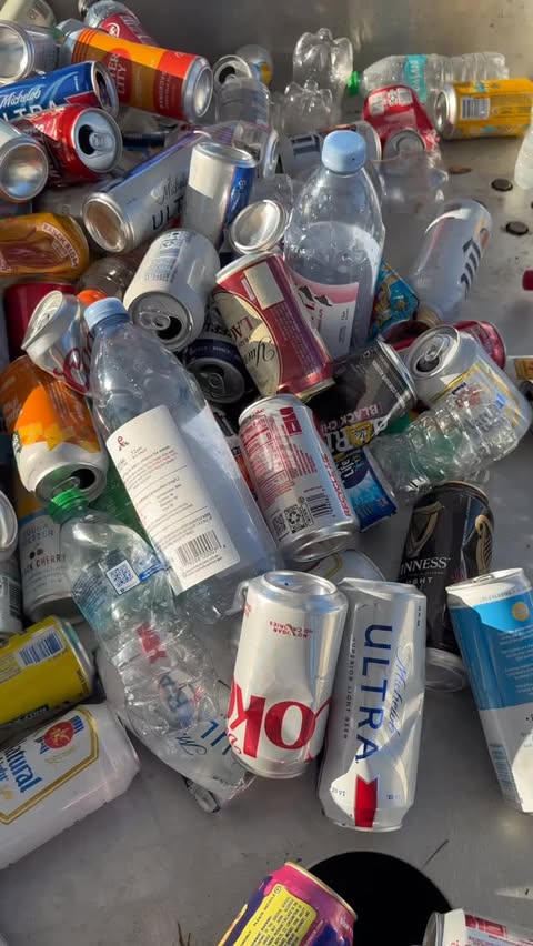 Instagram post by @aintthatphancy for Visit New Orleans. Caption reads: #EveryCanCountsPartner 🎭♻️ Mardi Gras magic....