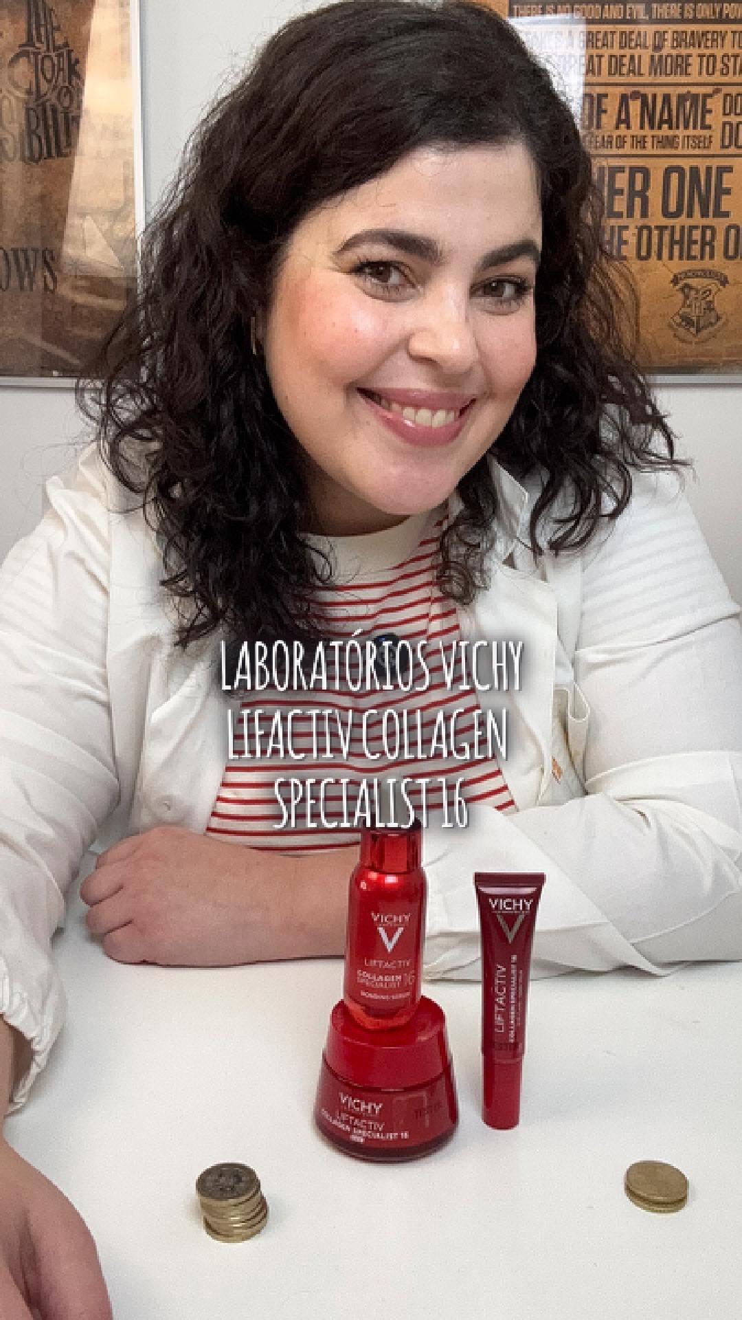 Instagram post by @makedown_ for Vichy Laboratoires. Caption reads: PUB O colagénio é uma proteína que dá elasticidade....