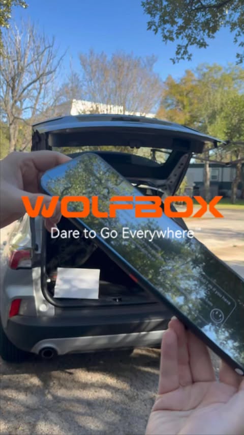 Instagram post by @themancavediaries for WOLFBOX. Caption reads: Just installed the Wolfbox G900Pro and I’m....