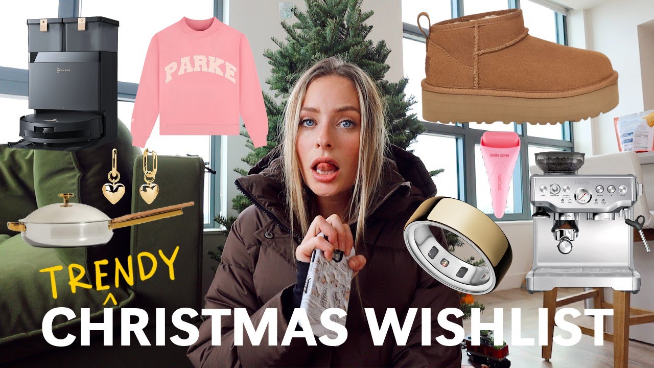 YouTube post by @ReneeAmberg for Uncommon James. Caption reads: my *TRENDY* christmas wishlist, PR unboxing haul,....