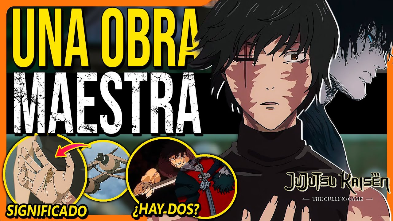 YouTube post by @MaestroCiego for Pampling. Caption reads: 💥JUJUTSU KAISEN Season 3 Episode 4 | Analysis,....