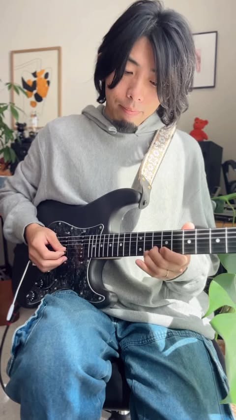 Instagram post by @shingo.sekiguchi for ENYA MUSIC. Caption reads: Isn’t she lovely with Xmari @enyamusicglobal 🎸....