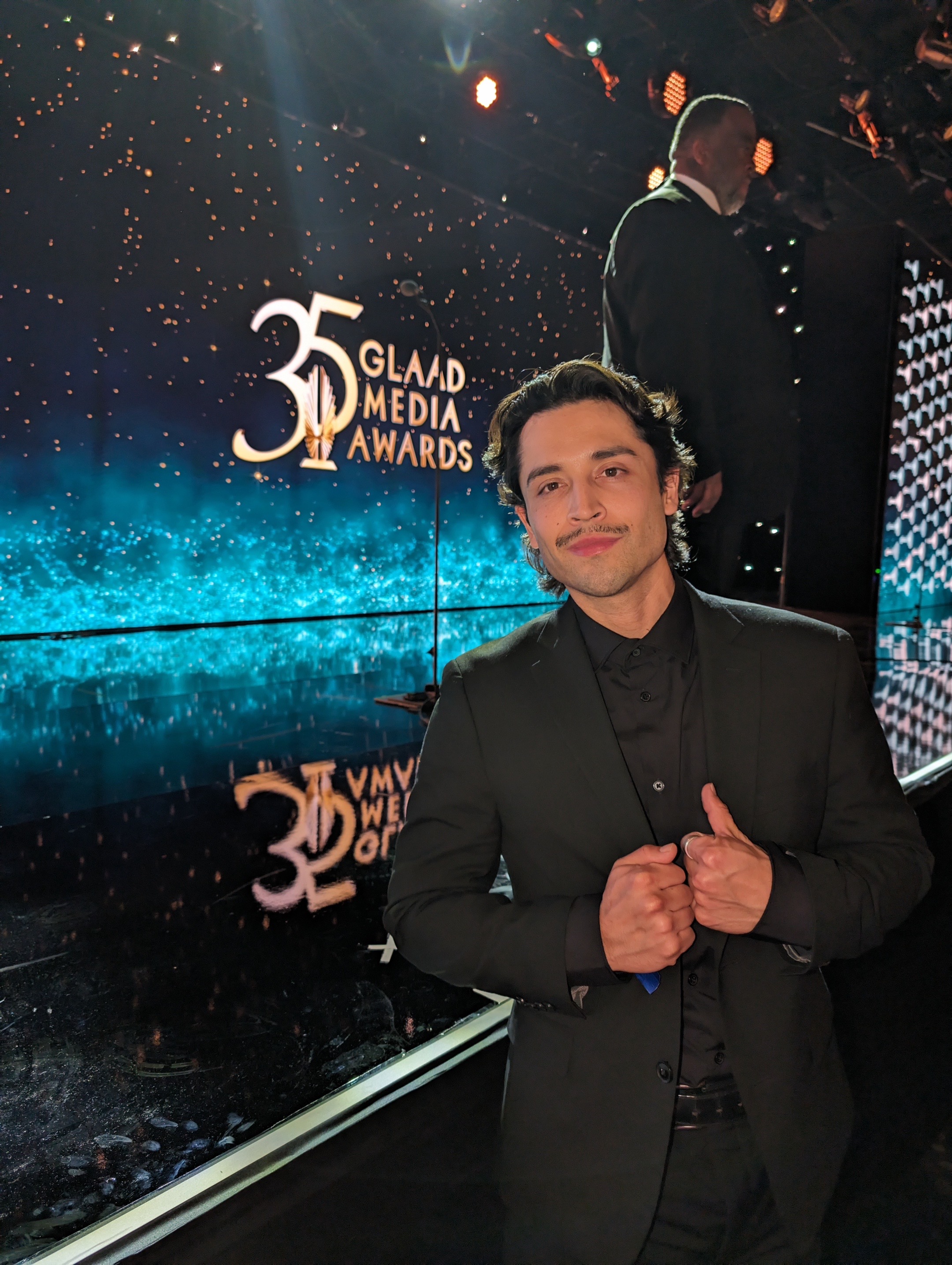 TikTok post by @ocnatives for GLAAD. Caption reads: I’m sharing a photo of me from the 2024 @glaad....