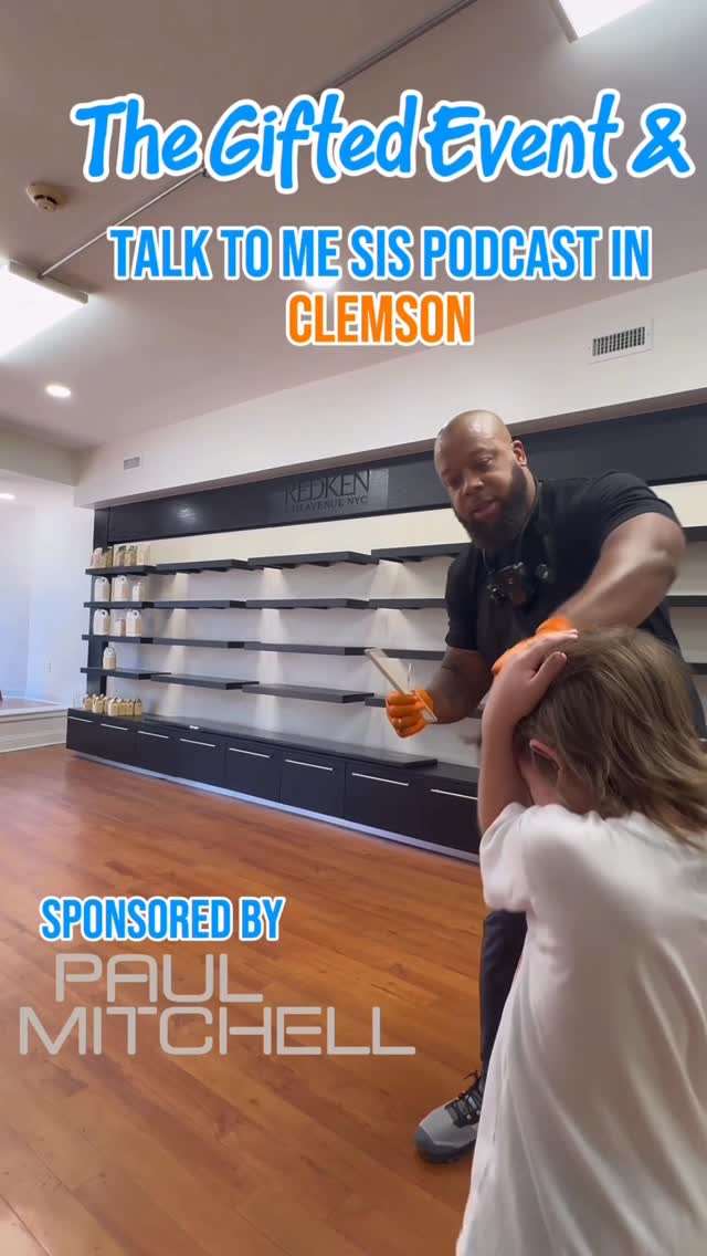 Instagram post by @connortomlinson5 for Paul Mitchell. Caption reads: Giving back in Clemson, SC! Partnered with the....