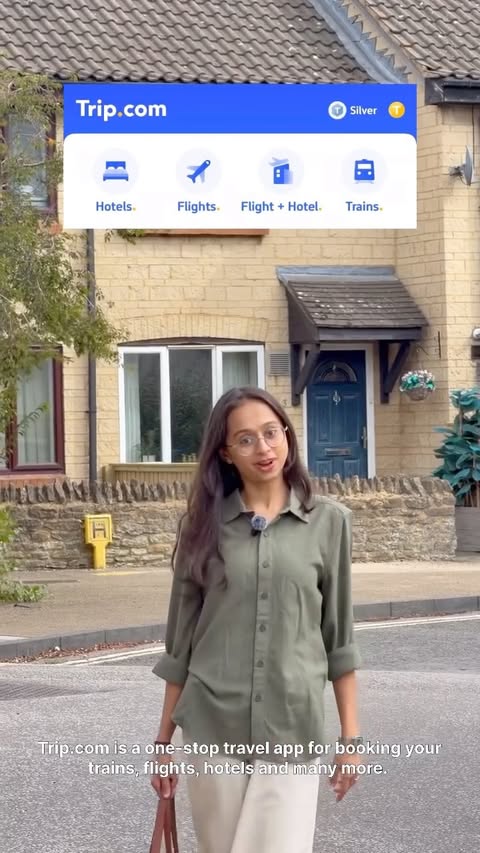 Instagram post by @pranami_patel23 for Trip.com. Caption reads: Exploring more, spending smarter with @trip.com_uk....
