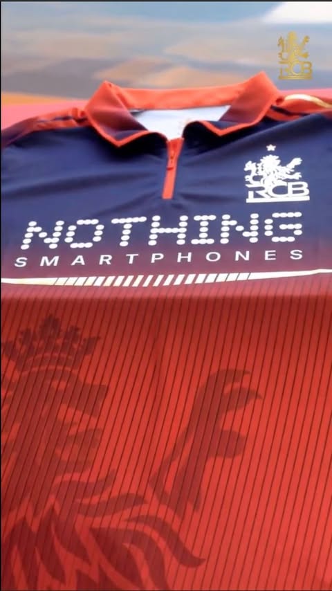 Instagram post by @royalchallengers.bengaluru for nothing. Caption reads: Two years. One partnership. @nothingindia, let’s....