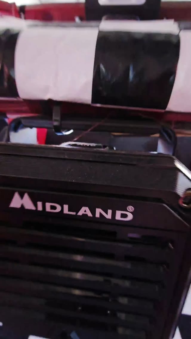 Instagram post by @fergie.the.jku for Midland Radio. Caption reads: I got tired of guessing if that was static or....