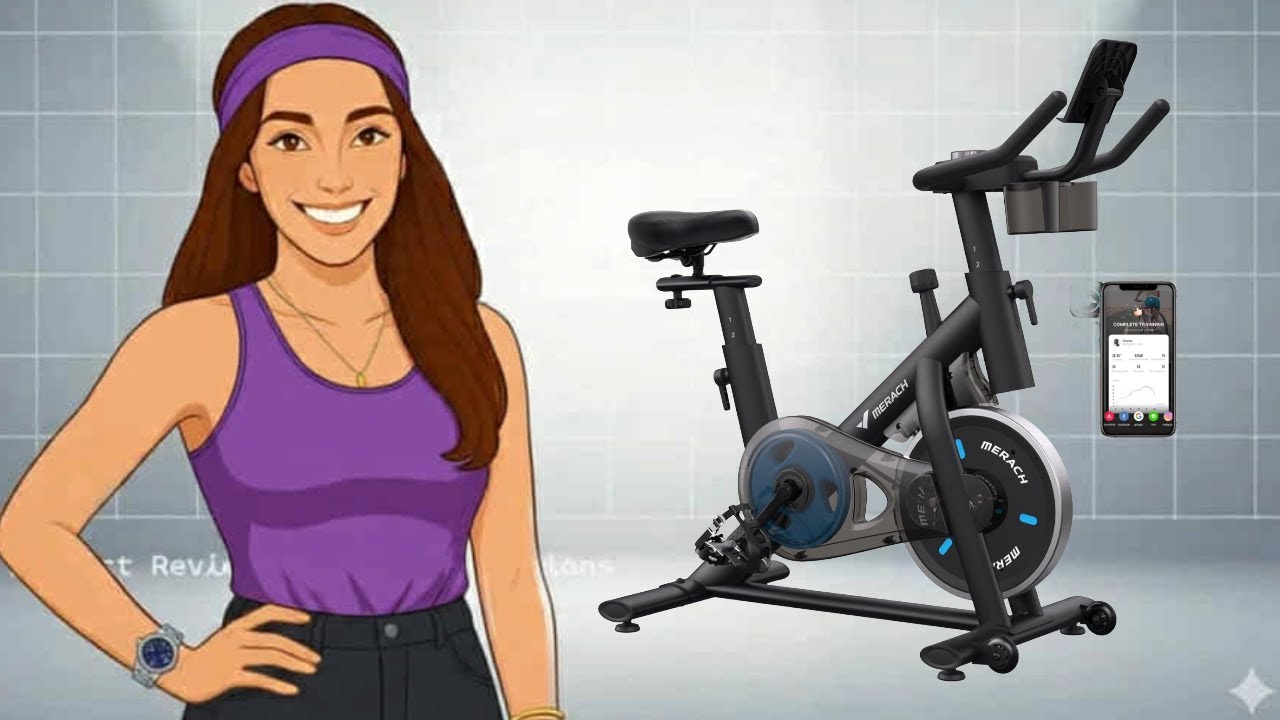 YouTube post by @shoppingwithamy for Merachfit. Caption reads: #Merach #Merachfit #MerachS26Aura #fitness #bike....