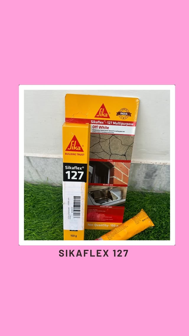 Instagram post by @housewife_to_homemaker for The Pianosa Project. Caption reads: Sikaflex 127 is the all-in-one solution you need....