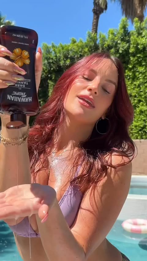 Instagram post by @mayceesteele for Hawaiian Tropic. Caption reads: [...] over being apart of this @hawaiiantropic....