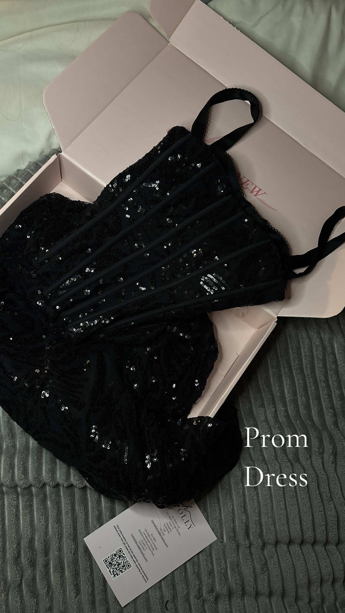 TikTok post by @nikoladudekcx for OH POLLY. Caption reads: [...] ever #dress #promdress #prom #prom2026....