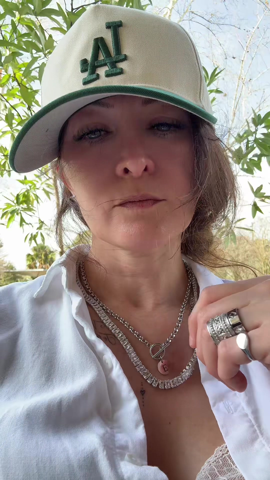 TikTok post by @nataliejg for Sterling Forever. Caption reads: [...] 20” rhodium plated necklace from @Sterling....