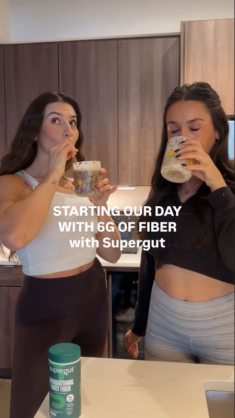 Instagram post by @guttalkgirls for Supergut. Caption reads: [...] 😌 fiber is the new flex!!!! We use....