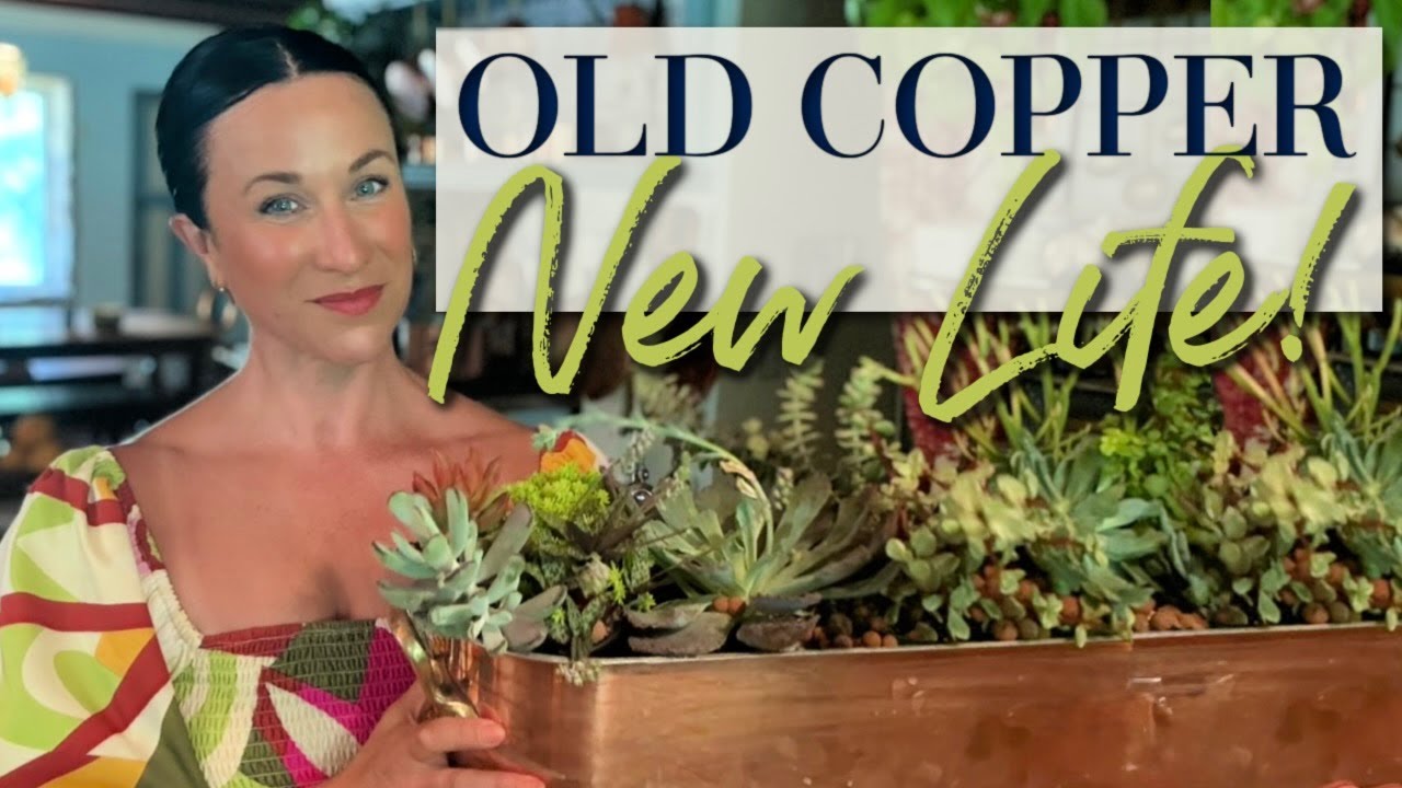 YouTube post by @ParisienneFarmgirl for Earth Breeze. Caption reads: Succulent Magic in Vintage Copper | Create a....