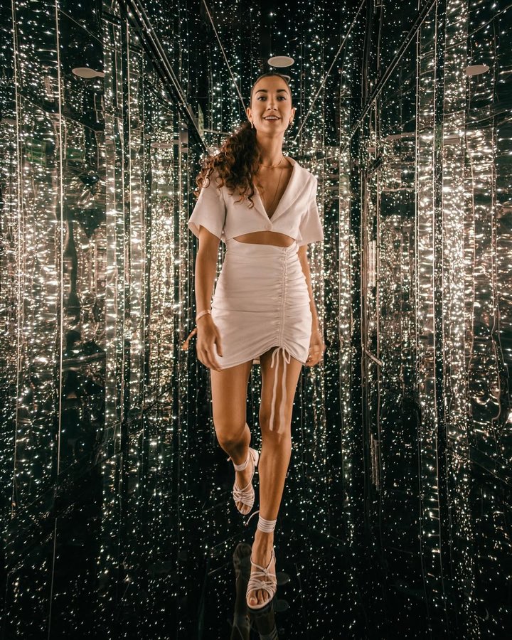 Instagram post by @melissa.frusco for Thrillist. Caption reads: [...] Lady 💃🏻 thank you @virginvoyages +....