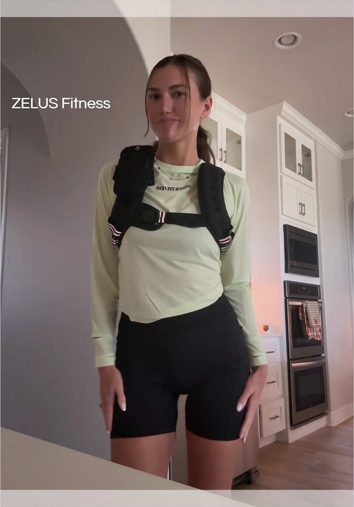 TikTok post by @val.leigh for Zelus Fitness. Caption reads: [...] a week & it hits every time!!👟✨✨ @ZELUS....