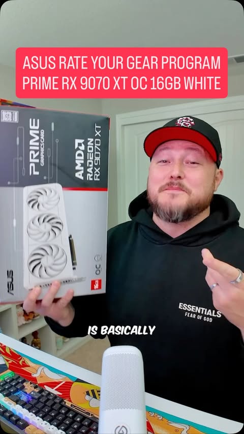Instagram post by @hapathunder_ for ASUS. Caption reads: @asususa Rate Your Gear Program is a great way....