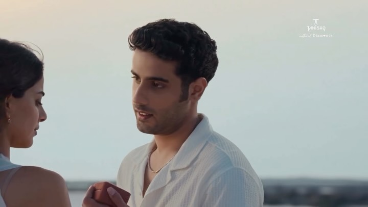 Instagram post by @poojan_chhabra for Tanishq. Caption reads: Did this beautiful commercial for....