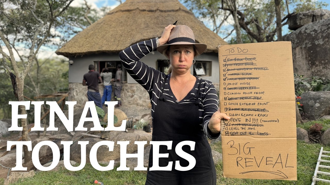 YouTube post by an influencer for DJI. Caption reads: Our final two days of finishing this tiny house!....