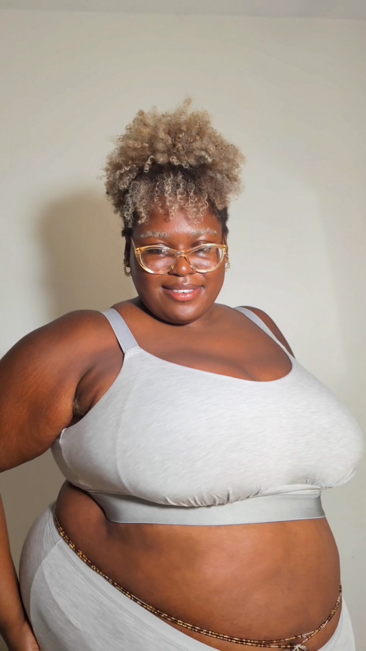 Instagram post by @naomi.native for Elomi Lingerie. Caption reads: Ad Do you struggle to find supportive lingerie for....