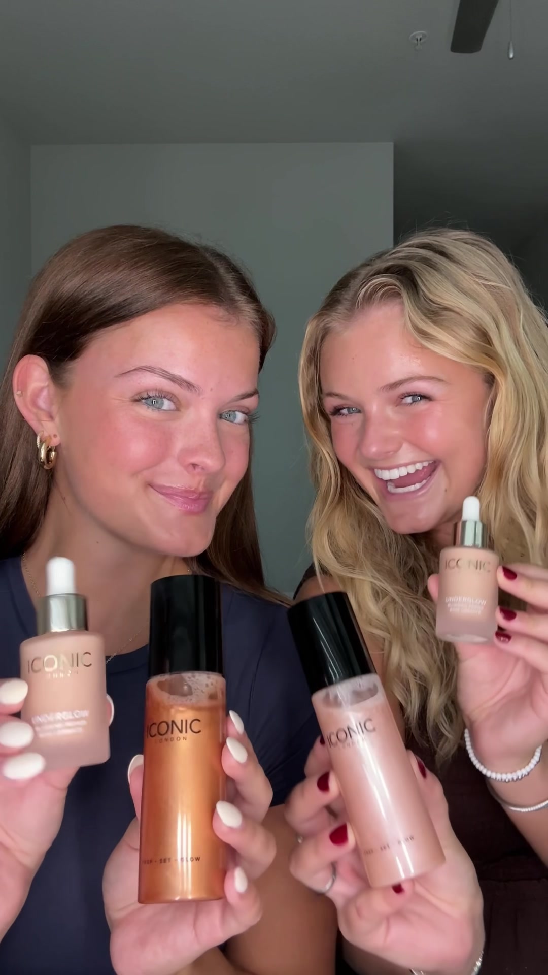 TikTok post by @jacyandkacy for Iconic. Caption reads: [...] to the perfect glowy makeup look🤍✨ @Iconic....