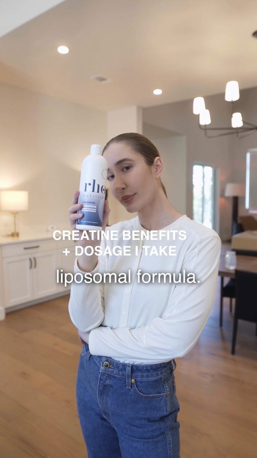 Instagram post by @kaylabarnes for Rho Nutrition. Caption reads: Creatine is all the rage and for good reason! I’ve....