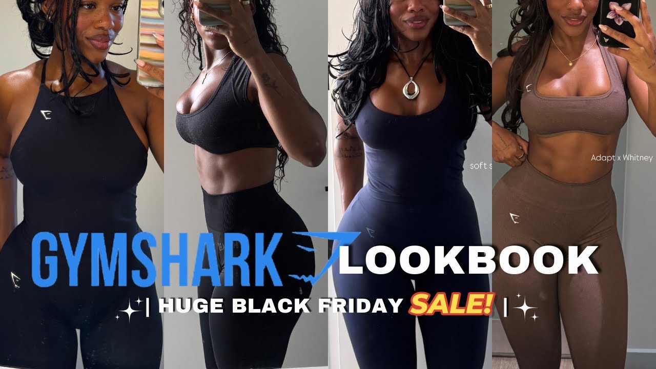 YouTube post by @taliyah.joelle for EHPlabs. Caption reads: *the* GYMSHARK lookbook from a certified hot girl....