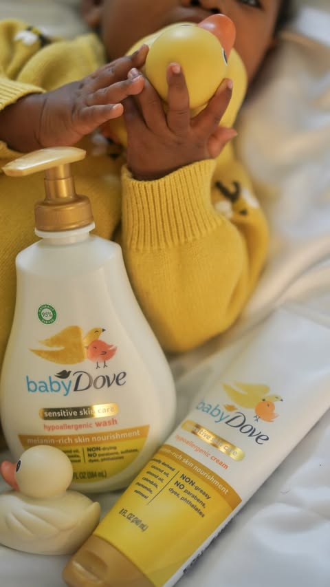Instagram post by @tyannamyers for Baby Dove. Caption reads: [...] care I can trust for my baby’s skin.....