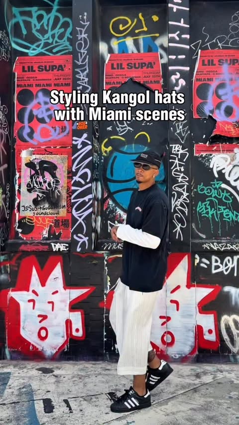 Instagram post by @dominic5haw for Kangol South Africa. Caption reads: Different scene same swag @kangol #kangol.