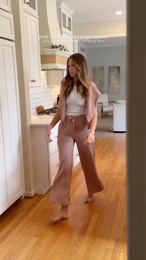 Instagram post by @heyemmylou for So Good So You. Caption reads: ad getting back to routine after a vacation....