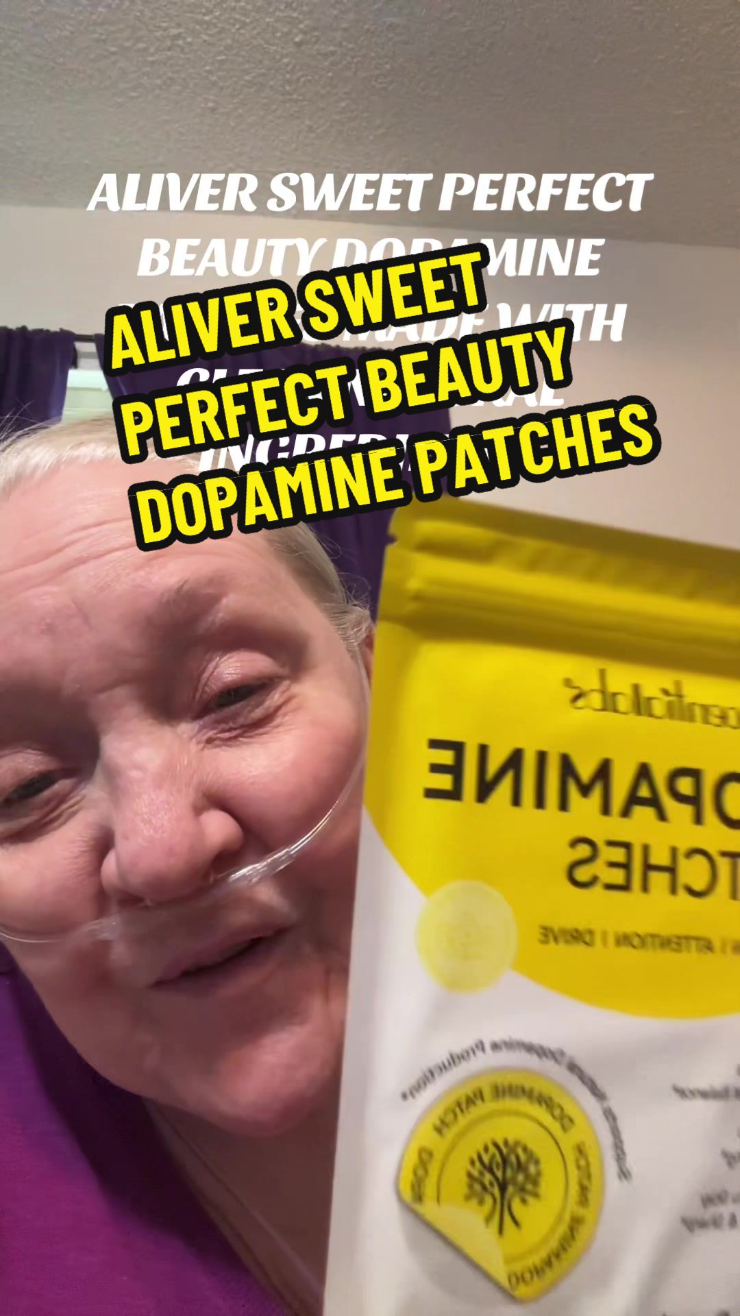 TikTok post by @sheriecewebbcampb for Aliver. Caption reads: #aliversweetperfectbeauty #dopaminepatches [...].