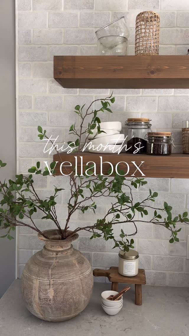 Instagram post by @ourhomeoncolonial for Vellabox. Caption reads: This month’s @vellabox is from artisan candlemaker....