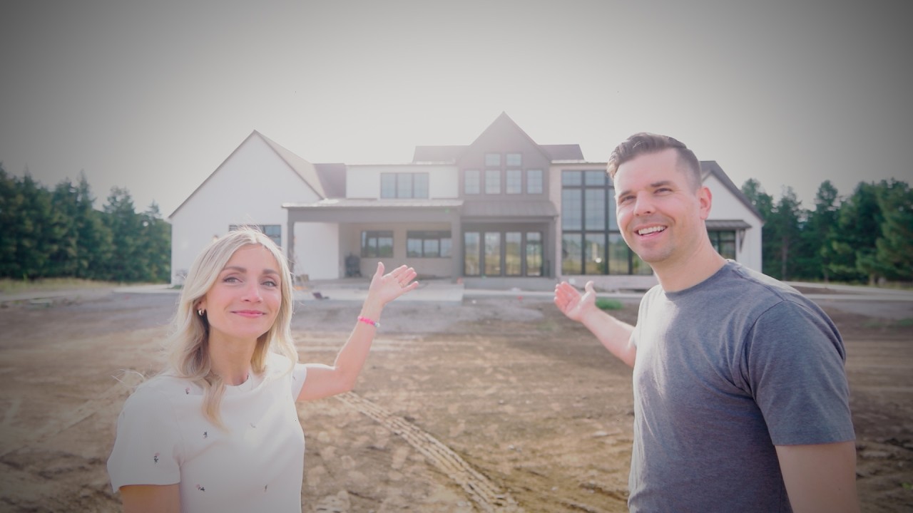 YouTube post by @TheCrosbys for Wyze. Caption reads: Our House is Done!! The Story of Building Our....