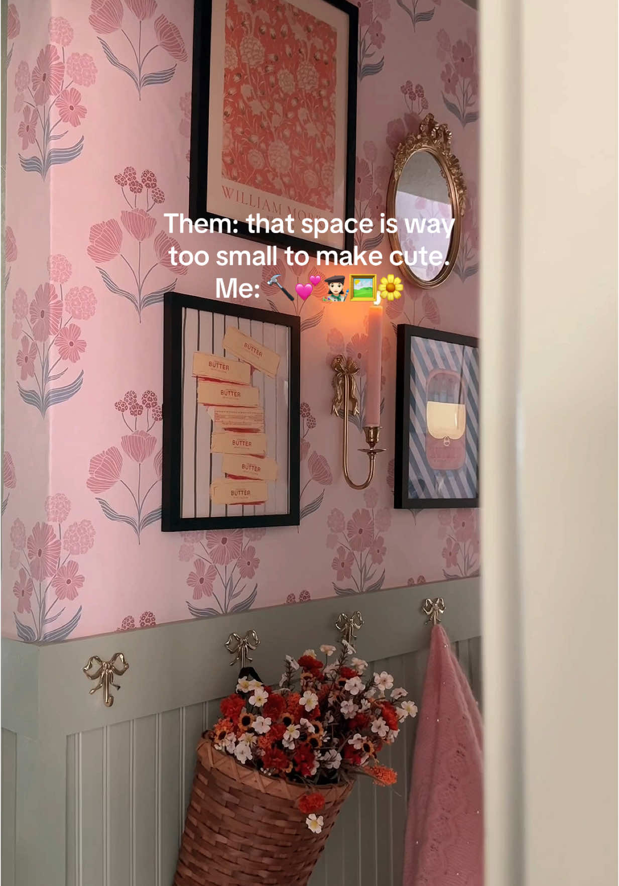 TikTok post by @flashesofstyle for Society6. Caption reads: I wasn’t sure if it was worth it to paint and....