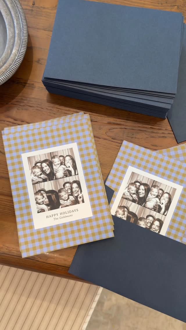 Instagram post by @mallykgoldman for Minted. Caption reads: We finally checked holiday cards off the list, and....